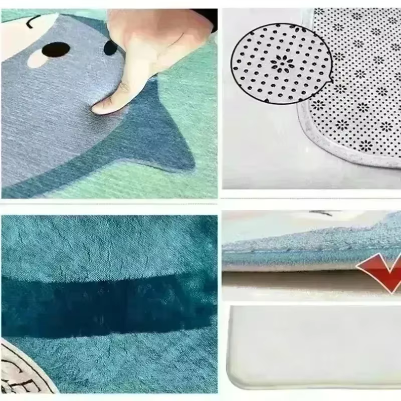 Tapis d'entrée bohème, Design à bords ondulés