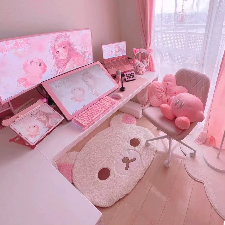 Dessin animé Rilakkumas tapis en peluche Kawaii Korilakkuma ours