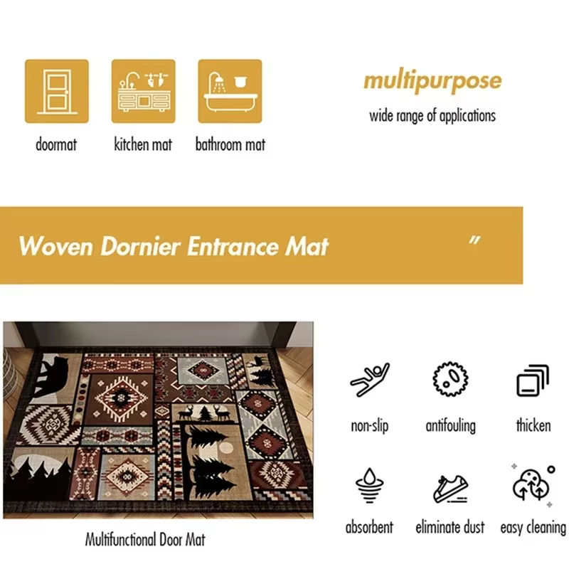 Tapis d'entrée de porte de style européen classique