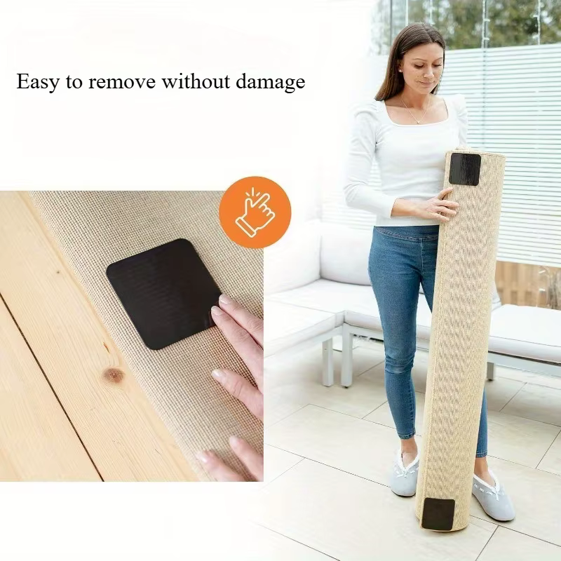 Lot de 4 sous-tapis antidérapants réutilisables et lavables
