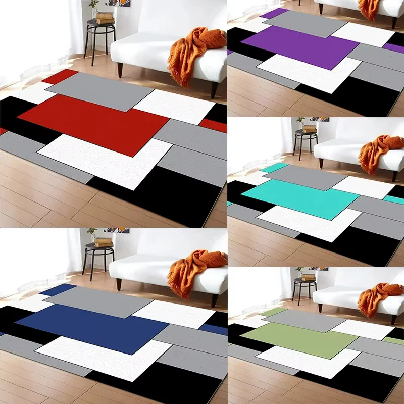Tapis de Sol Géométrique Coloré
