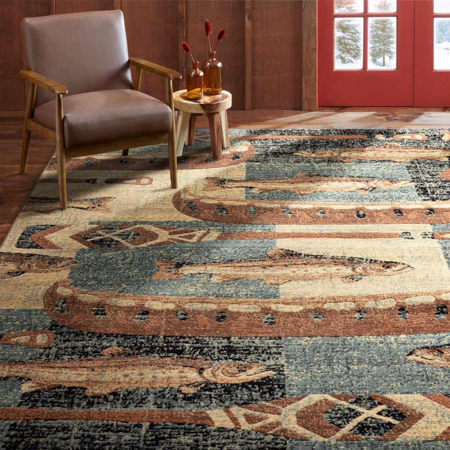 Tapis de Style ethnique Rural