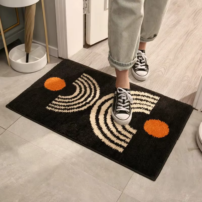 Tapis de bain VIKAMA, art abstrait moderne