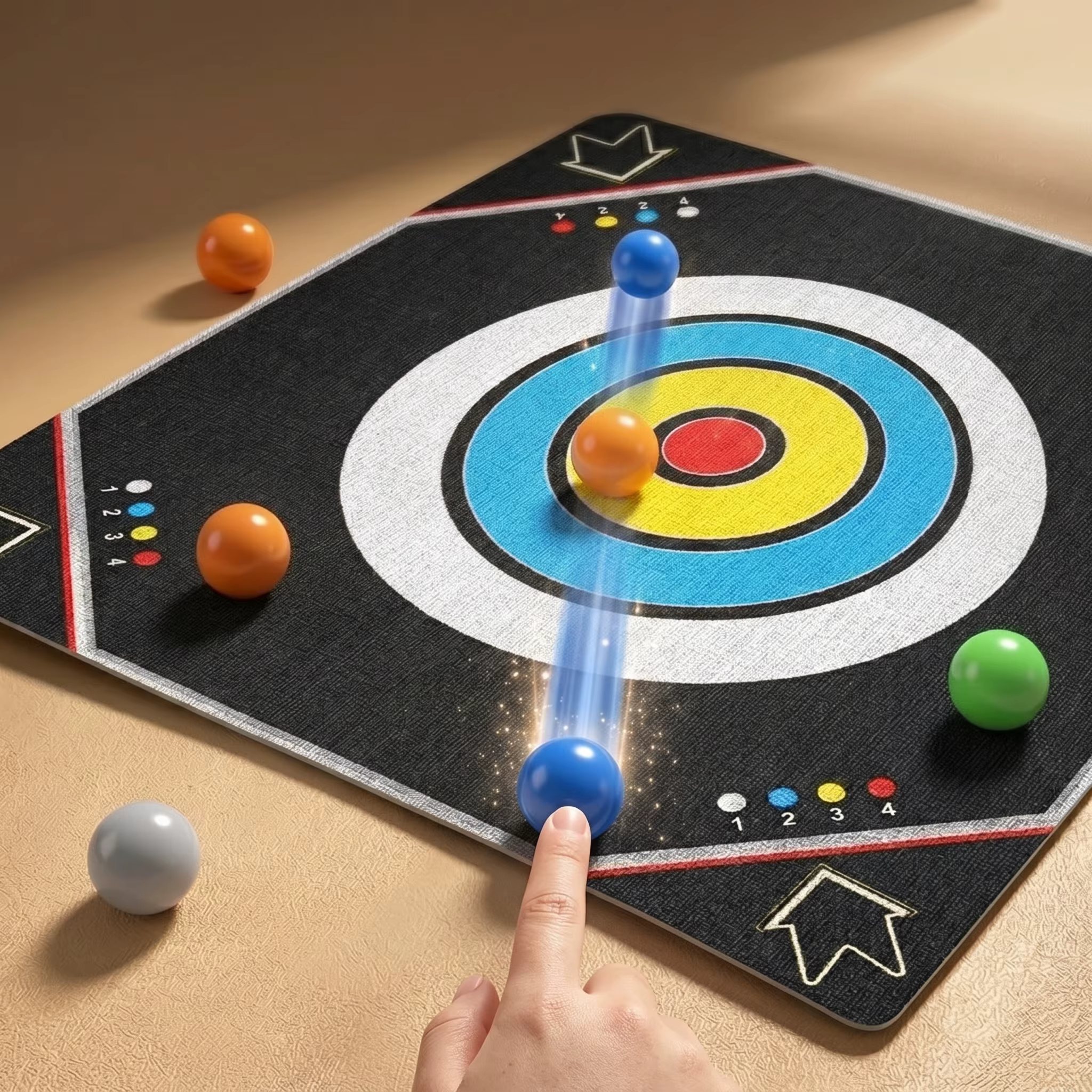 Jeu de société de billard silencieux pour enfants, tapis de table en tissu, jeu de tir éducatif multijoueur pour fêtes de famille