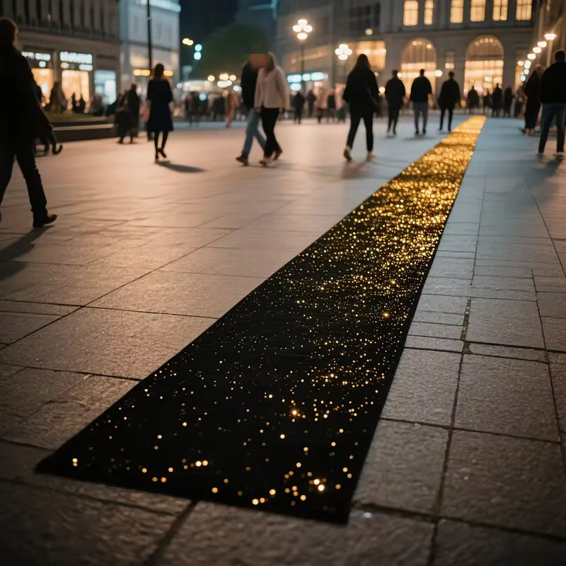 Tapis de mariage brillant et cool (noir brillant) pour Noël