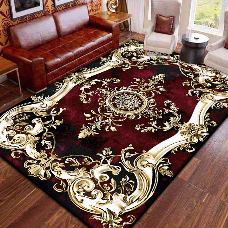 Tapis de grande surface rétro rouge