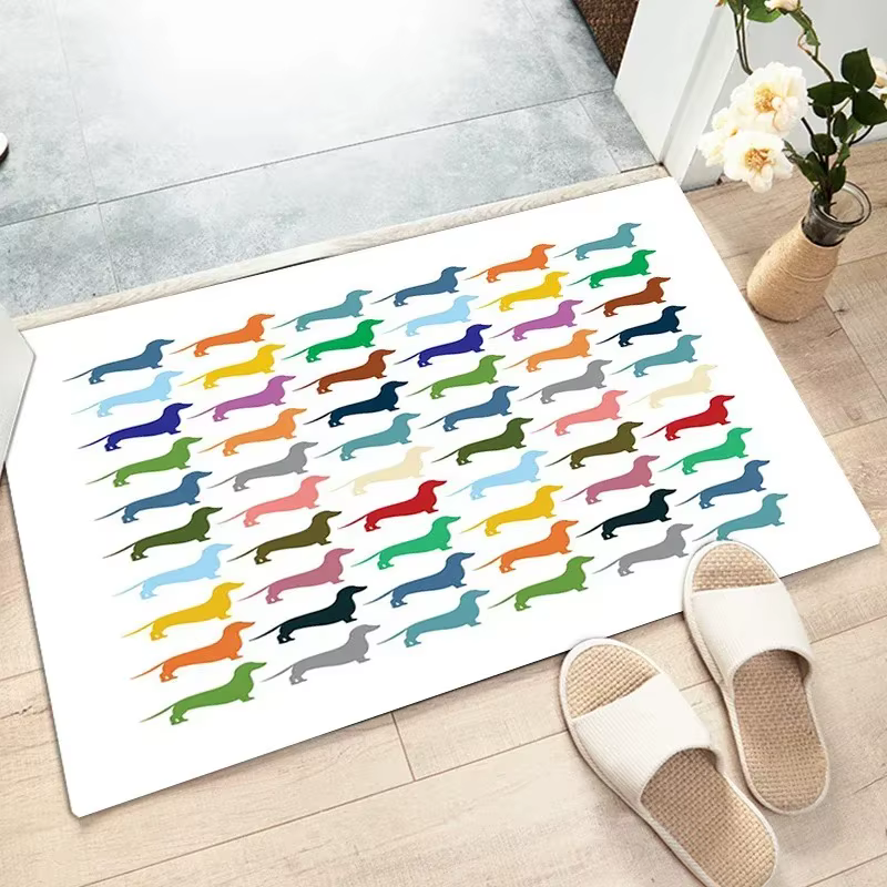 Tapis non ald à motif de chien mignon pour la décoration de la maison