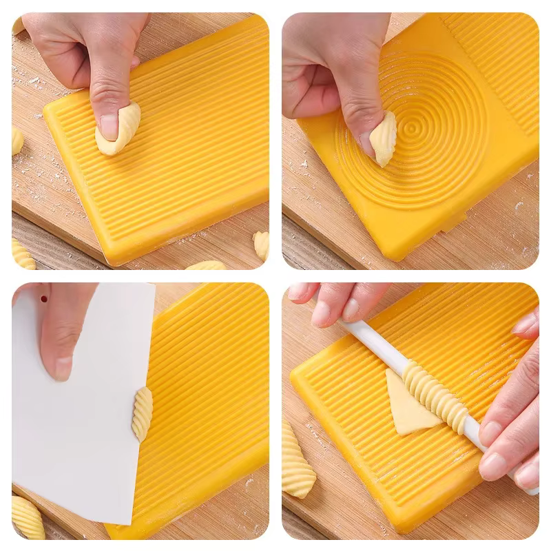 Ensemble multifonctionnel pour la fabrication de pâtes avec rouleau à pâtes, coupe-nouilles et moule planche pour spaghetti et macaroni – Outils de cuisine