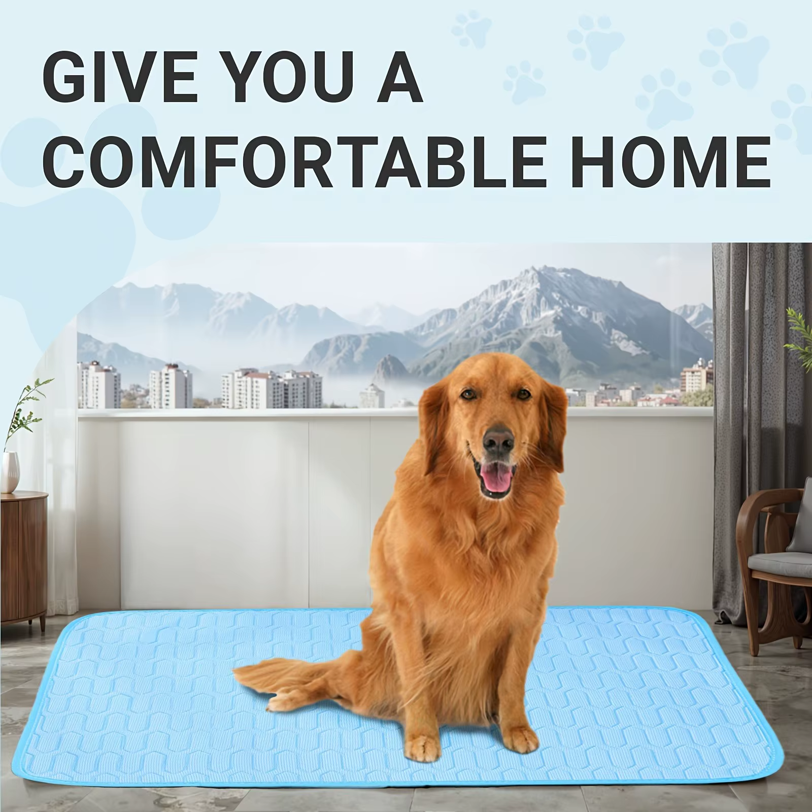 Tapis rafraîchissant pour chien amélioré – Polyester respirant pour l'été