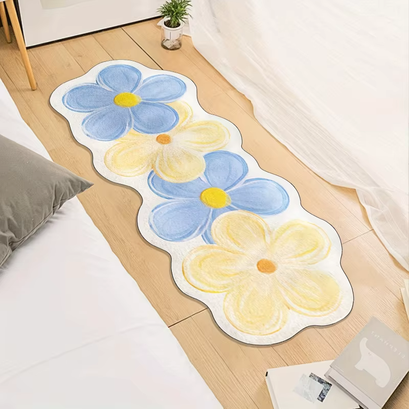 VIKAMA Tapis à motif floral frais et unique