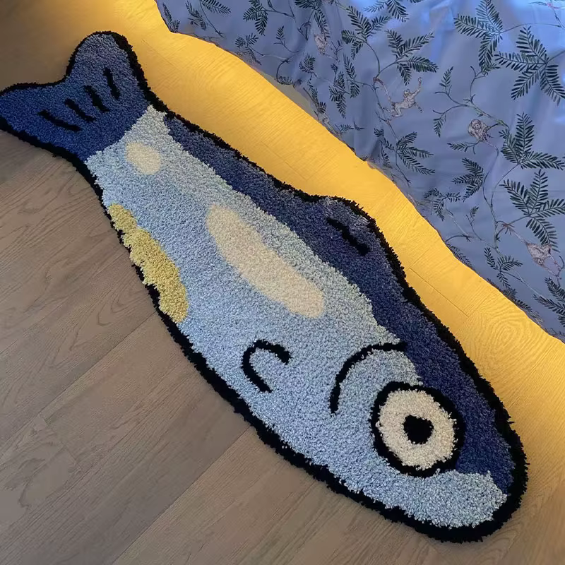 VIKAMA dessin animé saumon chambre chevet tapis décoratif