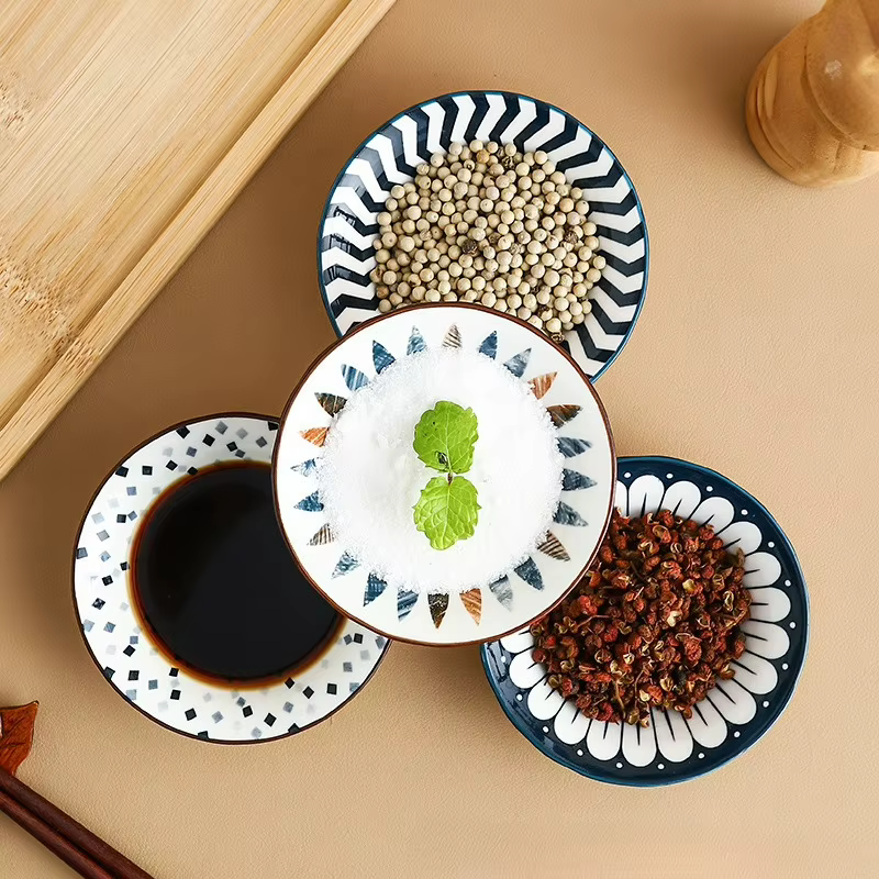 Petit plat à Dessert en céramique de Style japonais, Mini assiette à tremper la Sauce soja, vaisselle créative pour la maison, assiette à dîner, nouveau