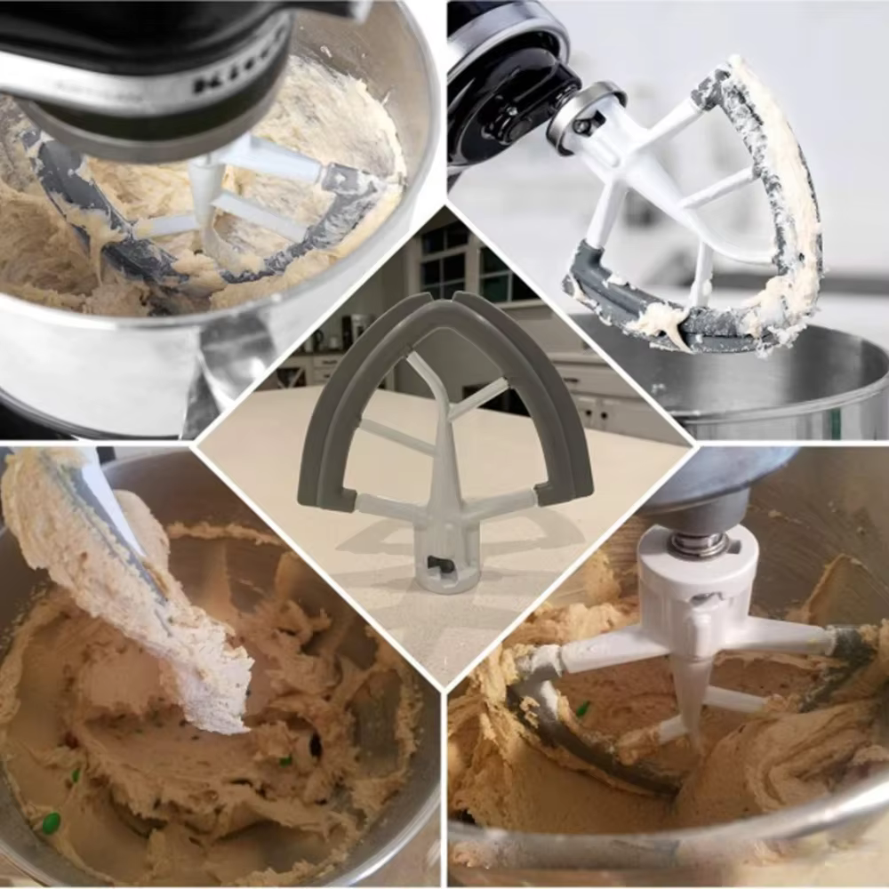 Batteur à bord flexible pour mélangeur KitchenAid 4,5-5 QT, accessoires de mélangeur sur socle à tête inclinable, accessoires de palette de mélangeur en Silicone, pièce de mélangeur