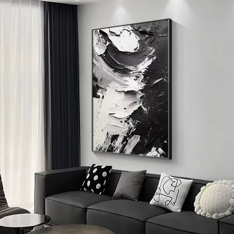 Peinture abstraite de sol de salon moderne simple