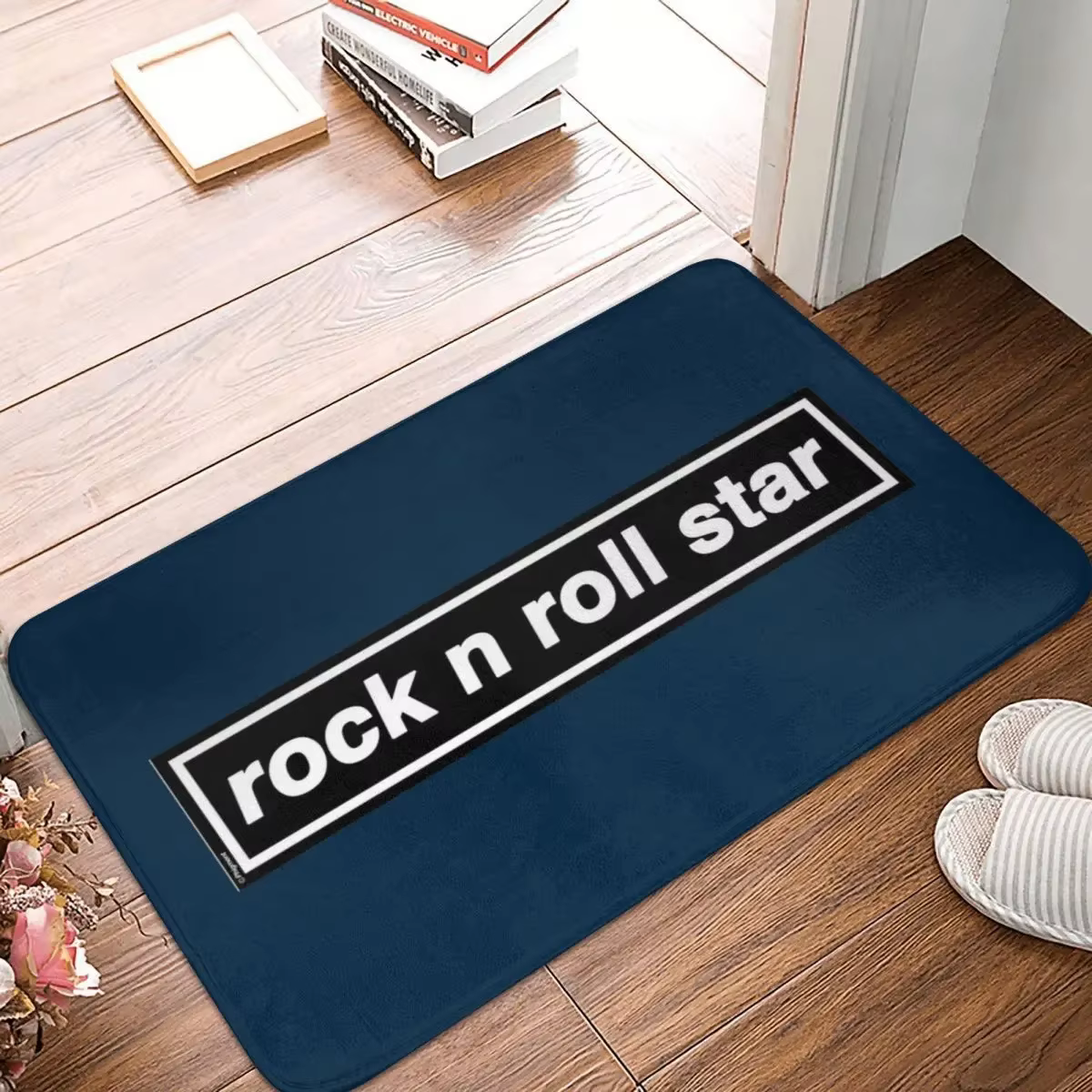 Rock N Roll Star OASIS Band Tribute Doorvirus, Polymère de sol en polyester, Tapis de coussin, Tapis d'entrée de cuisine, Tapis de maison, FootSub non ald