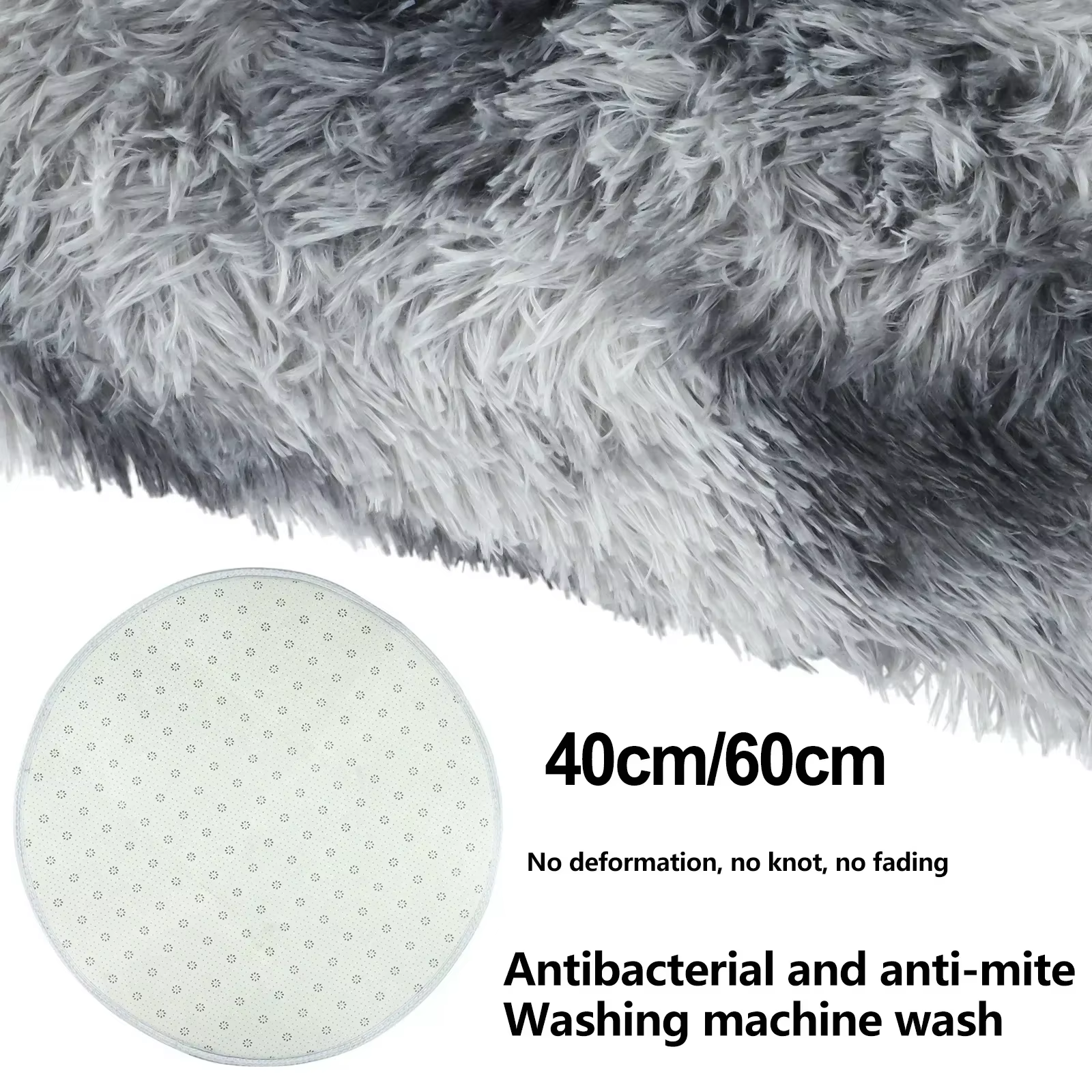 Tapis rond moelleux non ald pour chambre de bébé