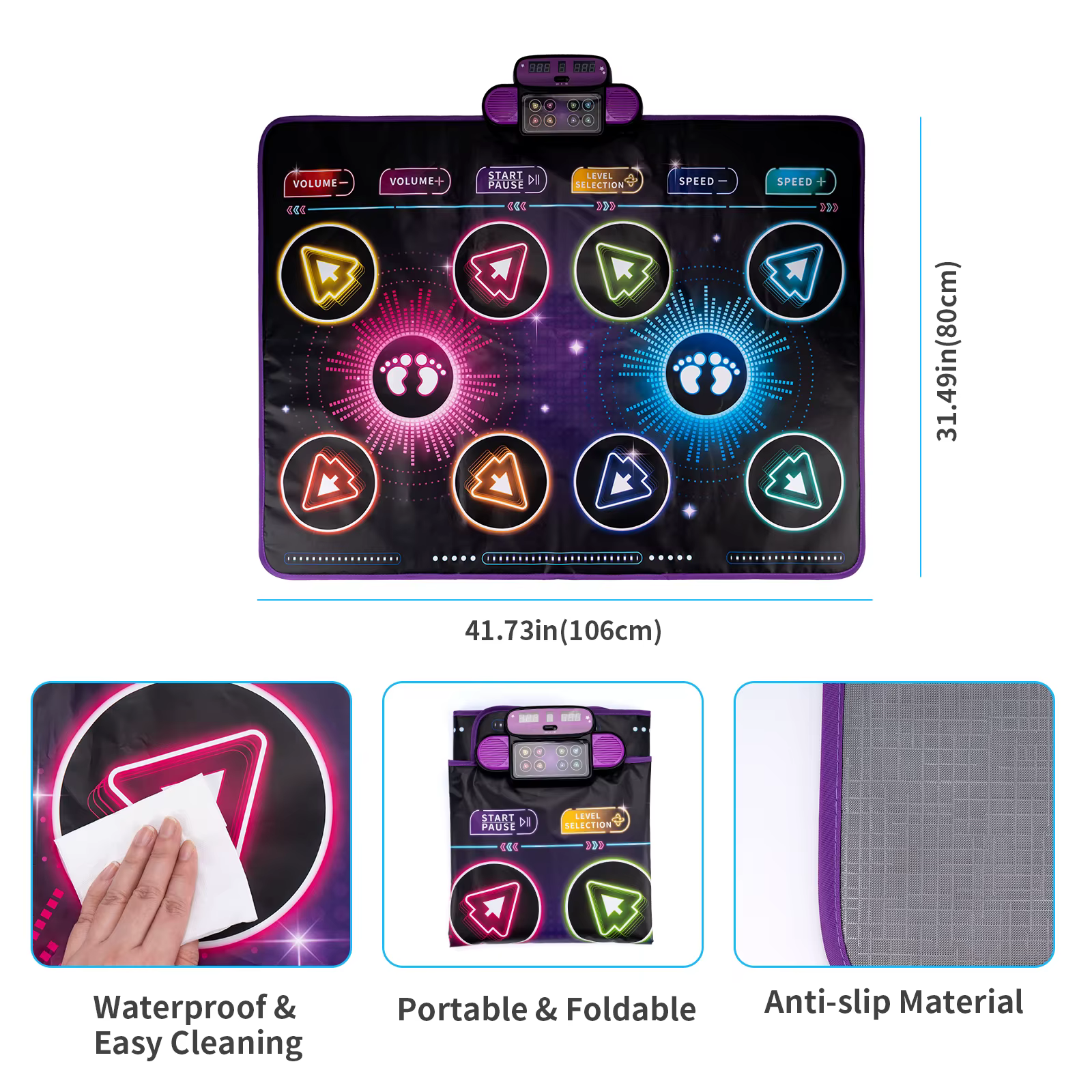 Tapis de danse électronique pour enfants, couverture de danse, Mode Double joueurs avec 9 niveaux, couverture musicale au sol, jouets éducatifs, cadeaux pour enfants