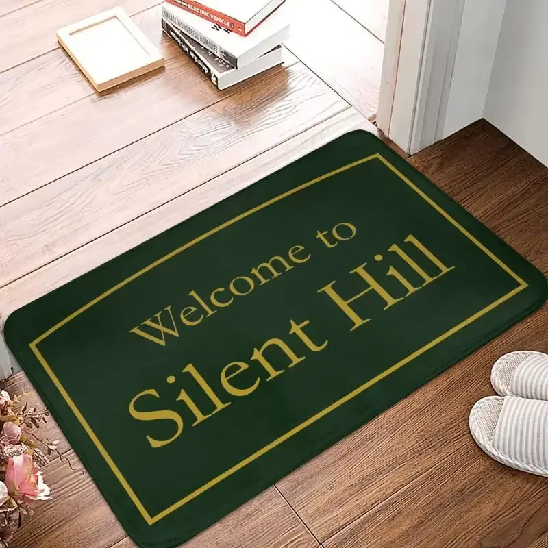Paillasson d'entrée de bienvenue à Silent Hill, tapis de porte d'entrée antidérapant, décoration de la maison, tapis de sol de salle de bain pour salon