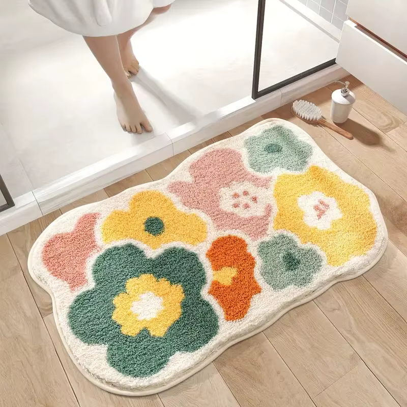 Tapis de salle de bain à fleurs mignonnes 40x60cm
