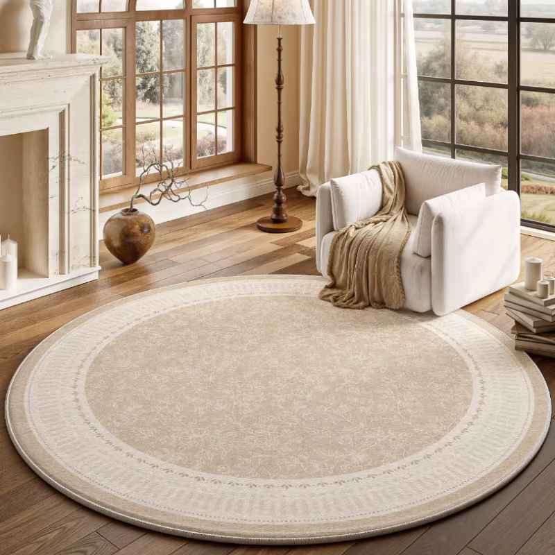 Tapis rond de style français pour la décoration de chambre
