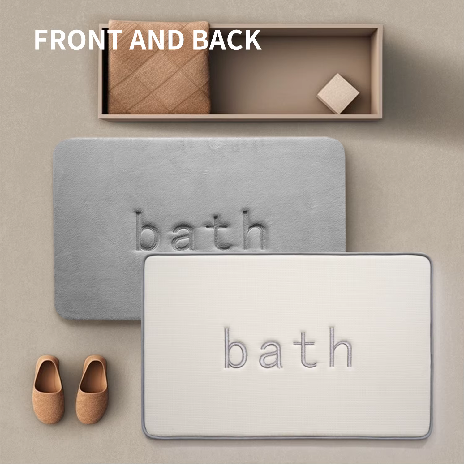Tapis de bain Simple, couleur unie
