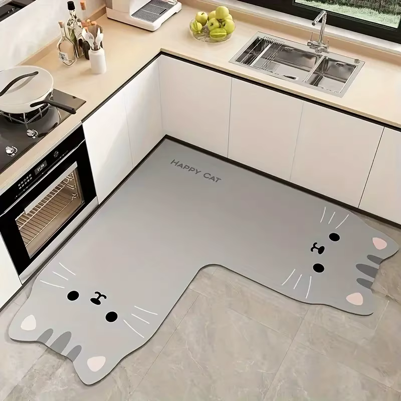 VIKAMA Tapis de cuisine Panda de dessin animé