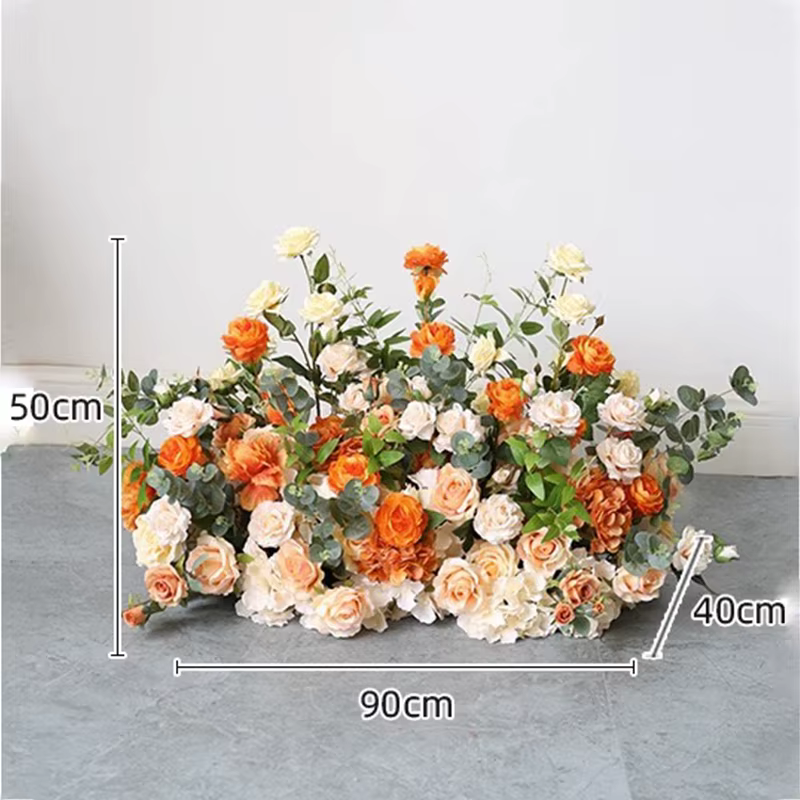 Hortensia rose orange pour décoration de fond de mariage