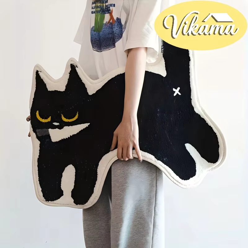 Tapis VIKAMA Sassy Black Cat antidérapant