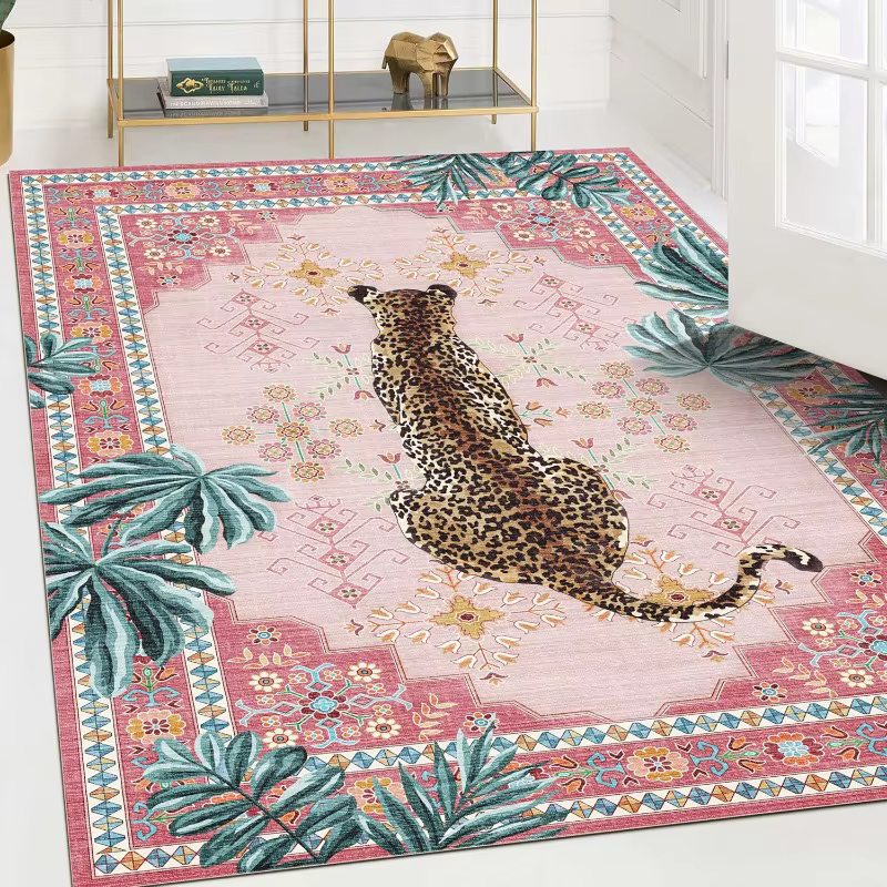 Tapis à motif guépard personnalisé