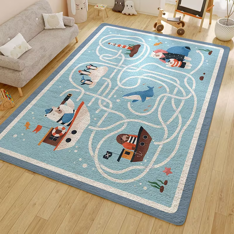 Tapis décoratif nordique pour chambre d'enfant