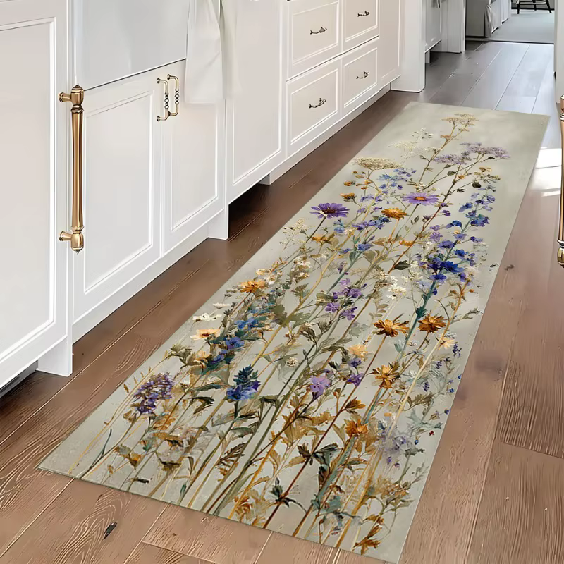 Tapis de sol à motif Floral