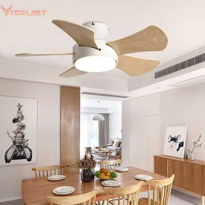 Plafonnier LED avec ventilateur intégré et télécommande, design dessin animé, luminaire décoratif de plafond, idéal pour une chambre d'enfant, 32 pouces