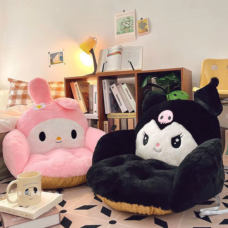 Coussin de chaise de bureau climatisé série Cartoon Kuromi Melody, confortable pour l'automne et l'hiver, articles de literie, cadeaux périphériques