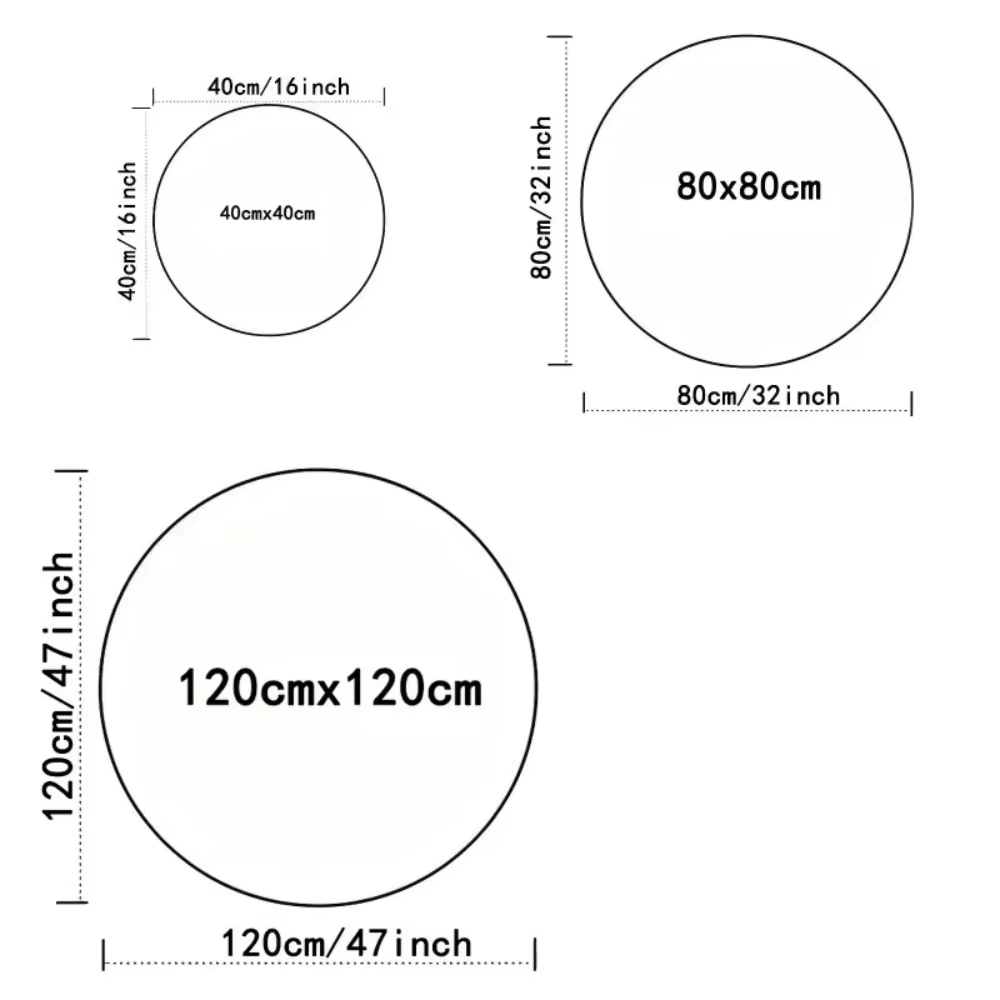 Tapis rond imprimé chaud et confortable