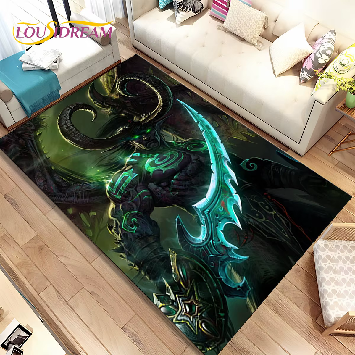 World of Warcraft-Tapis décoratif 3D pour salon et chambre à coucher