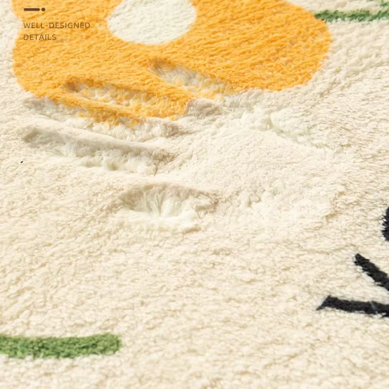 Tapis moelleux de chambre à coucher de minimalisme moderne