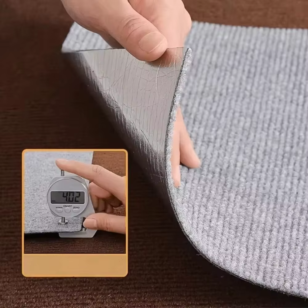 Dalles de moquette autocollantes antidérapantes 40x40cm – Tapis de sol carrés à peler et coller