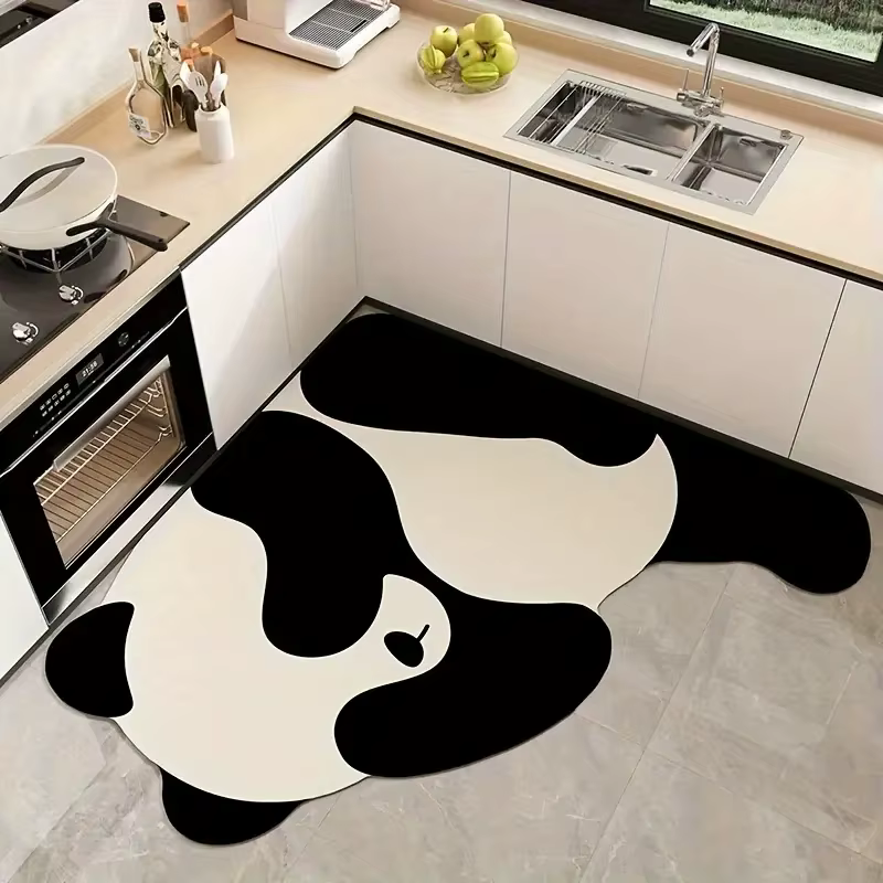 VIKAMA Tapis de cuisine Panda de dessin animé