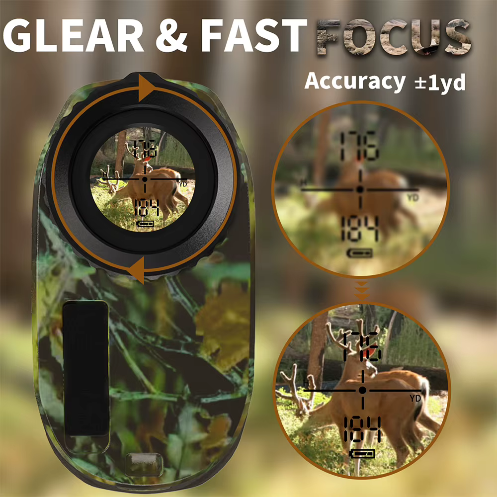 Nouveau télémètre Laser de Camouflage télescopique de chasse sports de plein air télémètre de Golf 6X télémètre extérieur Rechargeable