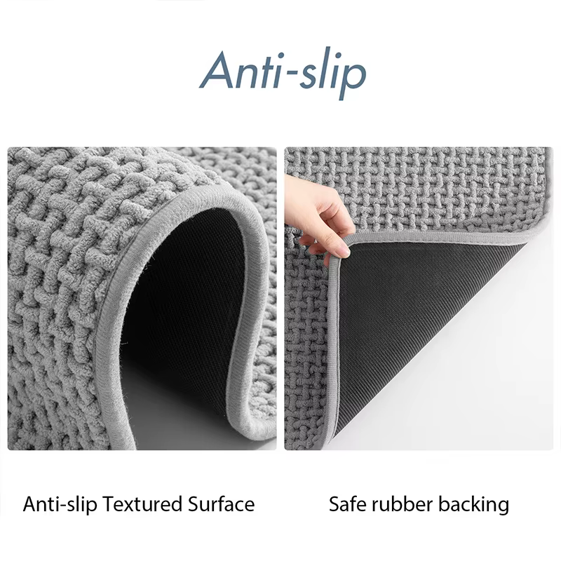 Tapis de bain absorbant antidérapant pour la décoration intérieure