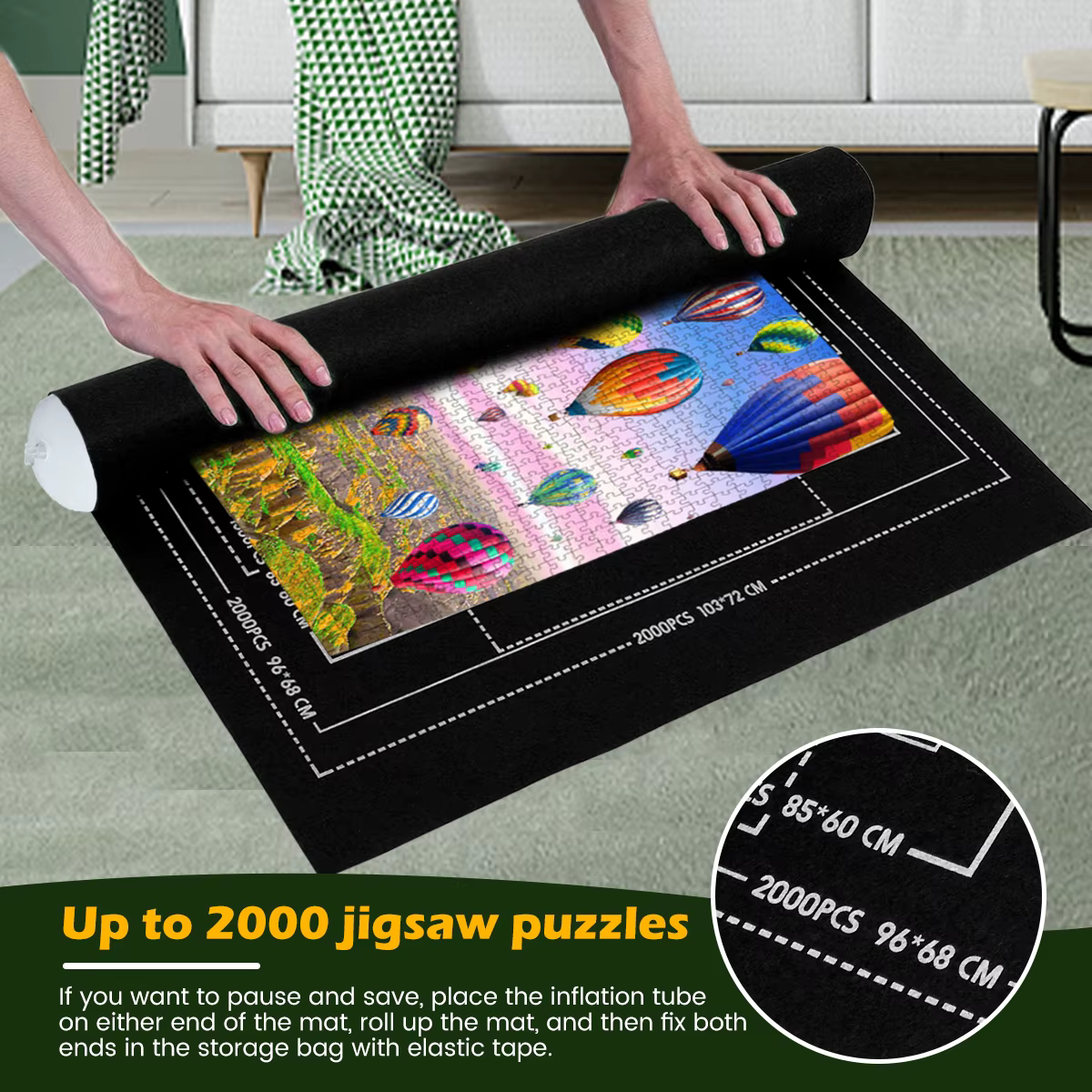 Tapis de puzzle en feutre jusqu'à 1500/2000/3000 pièces