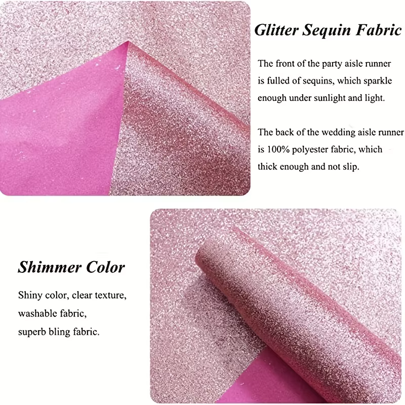 Tapis de fête rose scintillant