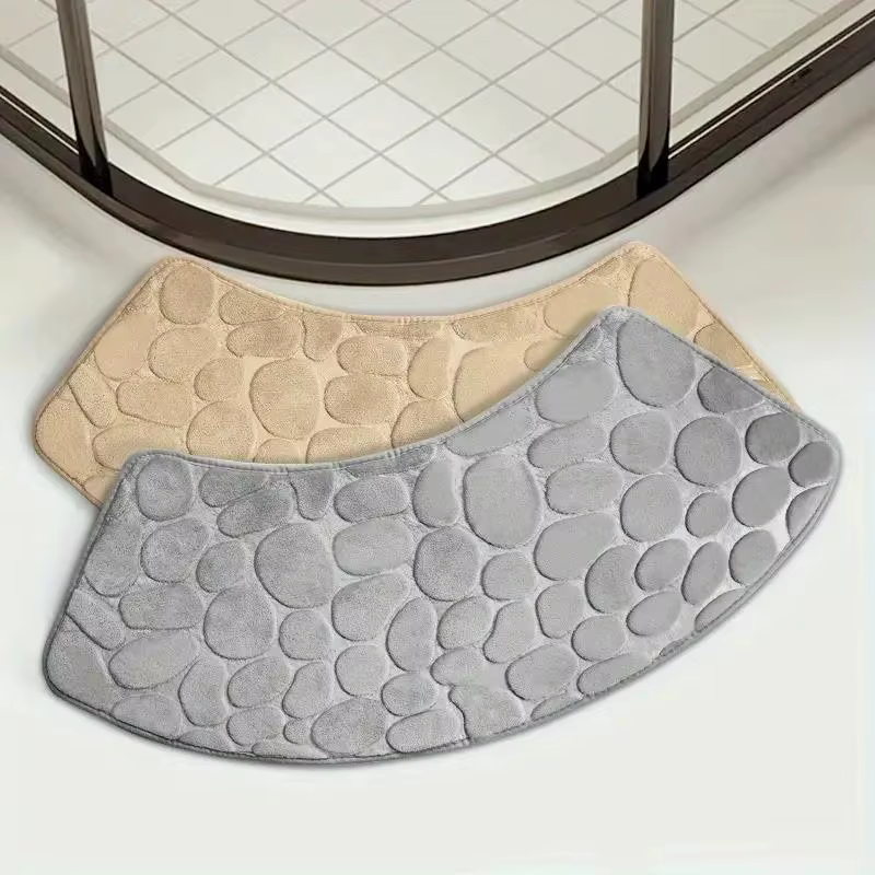 Tapis de Sol Absorbant Incurvé en Forme d'Éventail