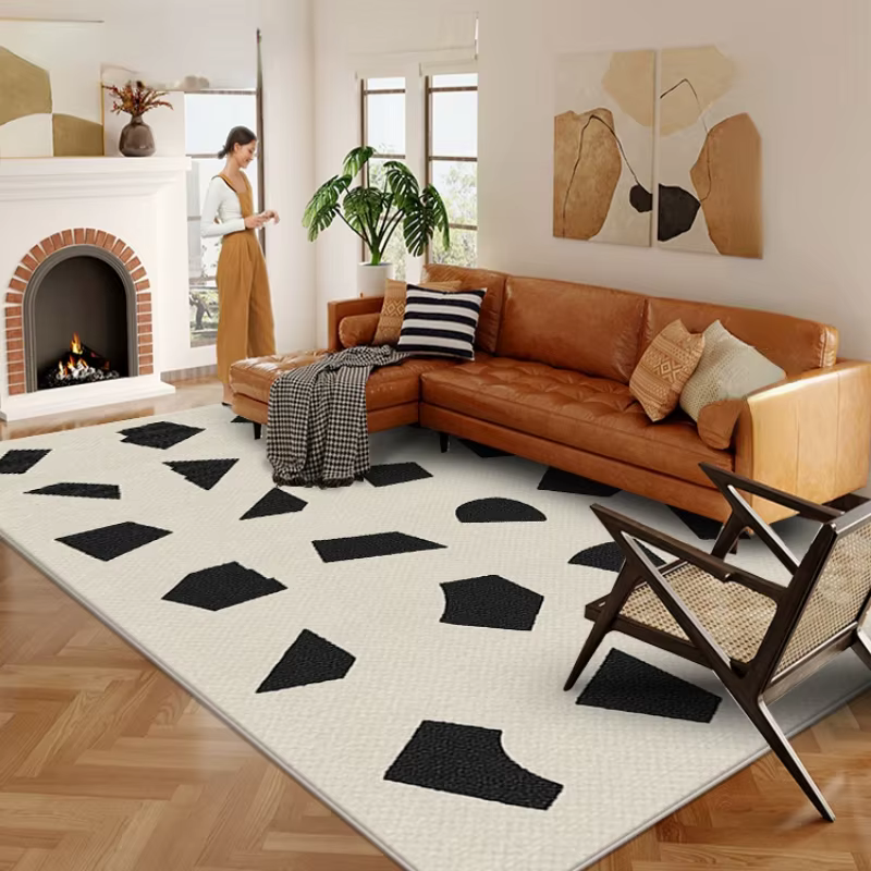 Tapis rétro américain pour décoration de salon et de chambre à coucher
