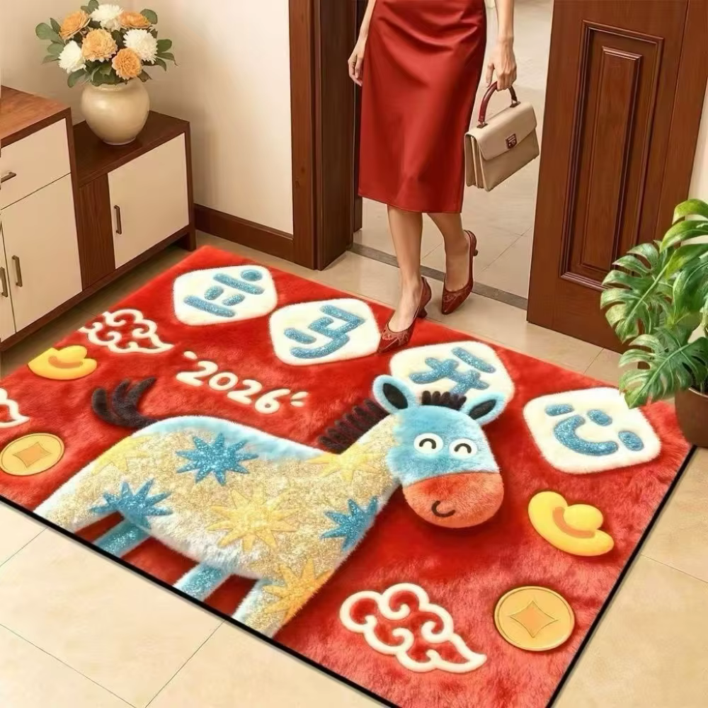 Tapis de sol cheval de dessin animé