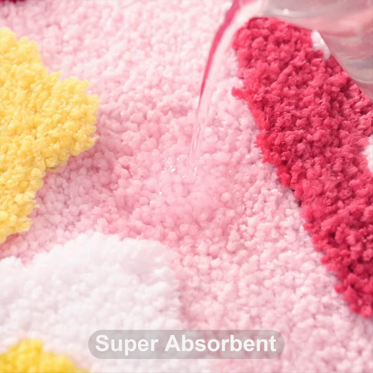 Tapis de salle de bain rose exquis