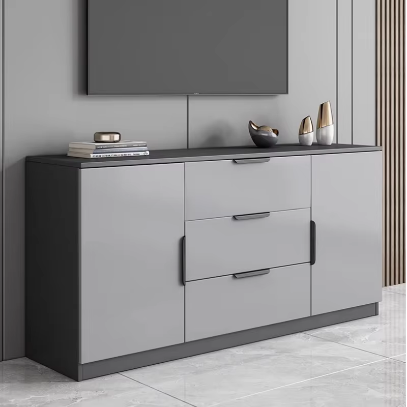 Meubles de salon de qualité supérieure : Armoires de rangement créatives crème