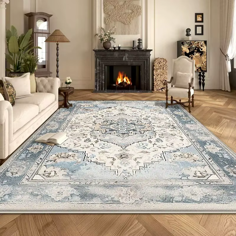 Grand tapis bohème rétro pour salon