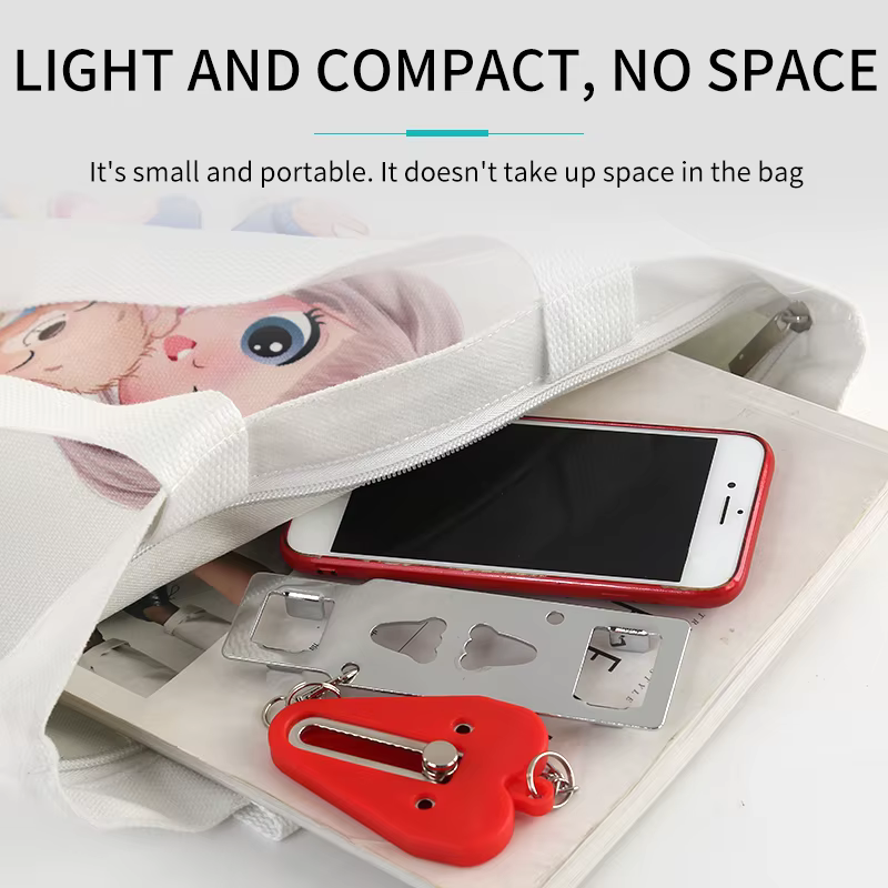 Loquet de serrure de porte Portable de sécurité, sans perceuse, dispositifs manuels de chambre d'hôtel pour ajouter des trous de sécurité amovibles pour la sécurité des voyages