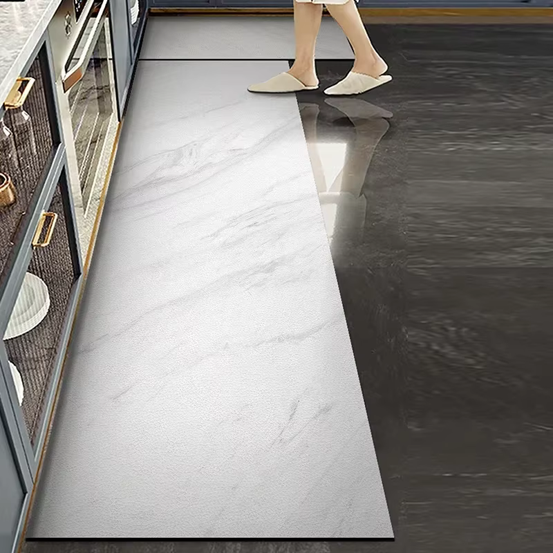 Tapis De Cuisine motif marbre